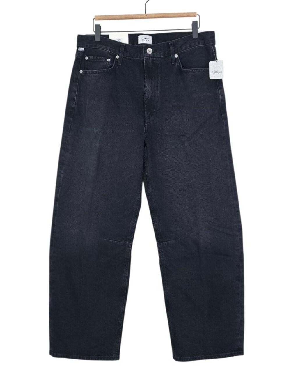 Citizens of Humanity Miro Jean Domino Black Relaxed Barrel Leg Denim NWT Size 30 - Picture 4 of 10